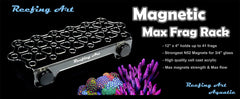 Reefing Art frag rack magnetic-strength keeps frags securely mounted on glass or acrylic.