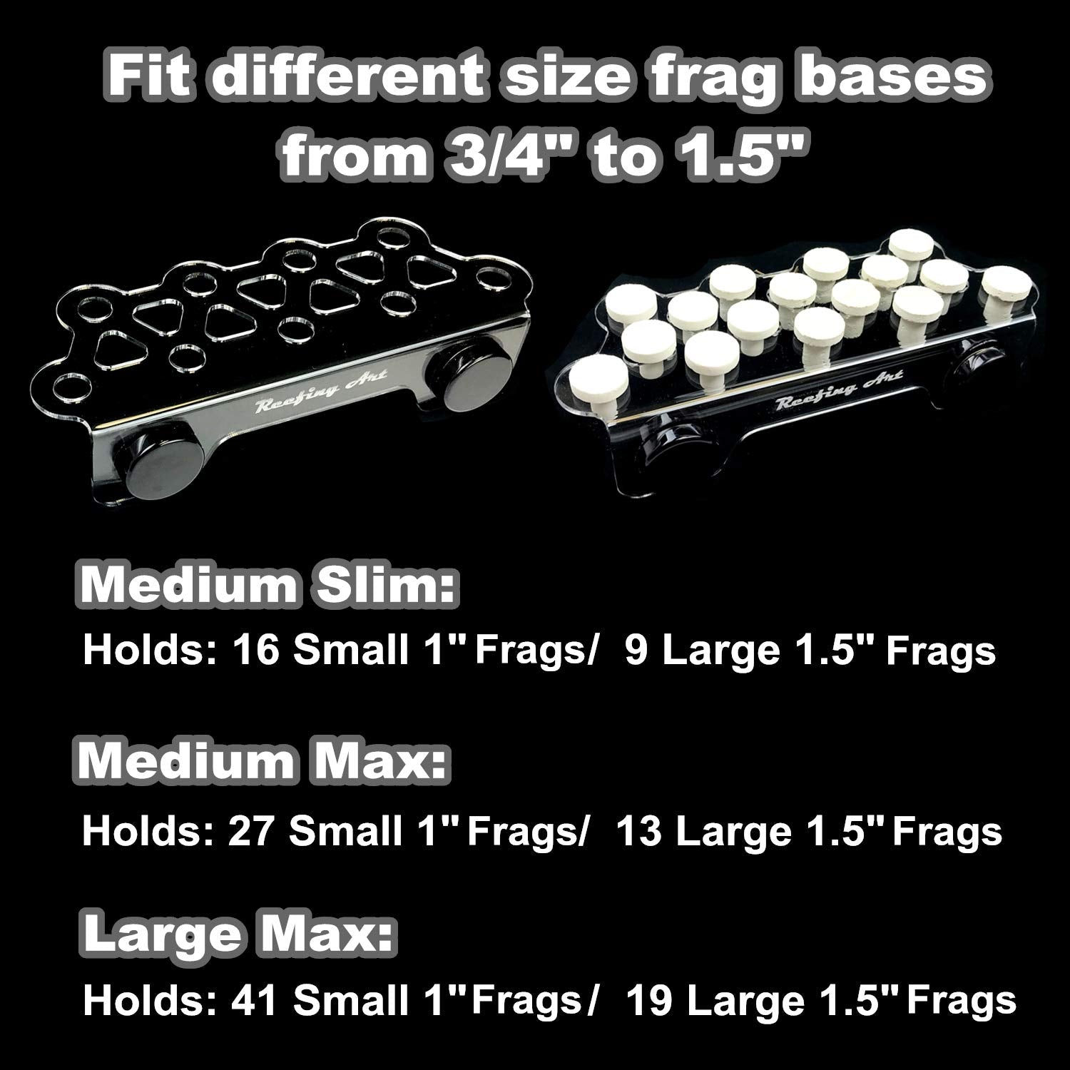 Reefing Art frag rack waterproof sealed magnets keeps frag plugs protected in humidity.