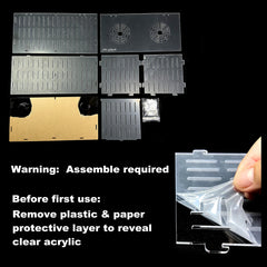 Reefing Art acclimation box lid with feeding window enables easy access and feeding.