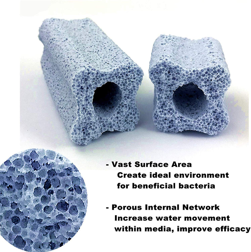Reefing Art ceramic bio filter media close-up reveals porous interior for efficiency