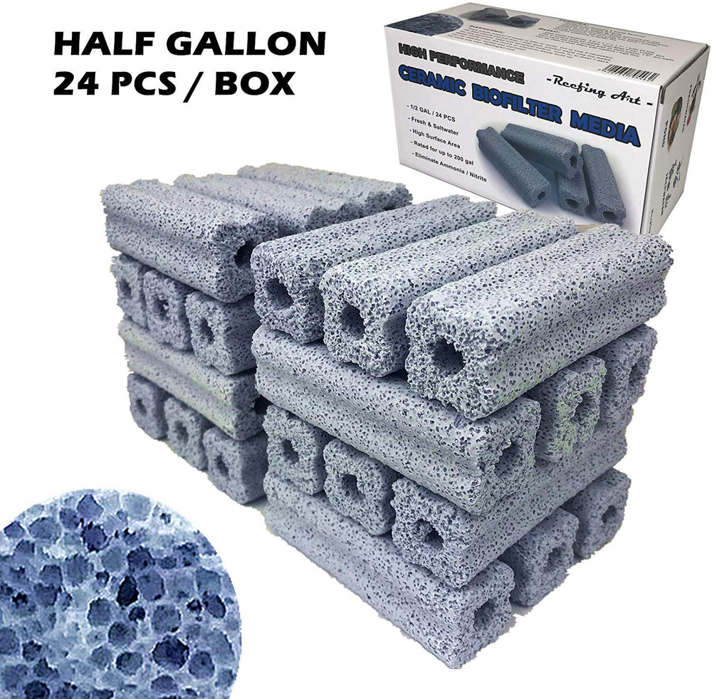 Reefing Art packaging image shows half-gallon weight and 24 pieces per box