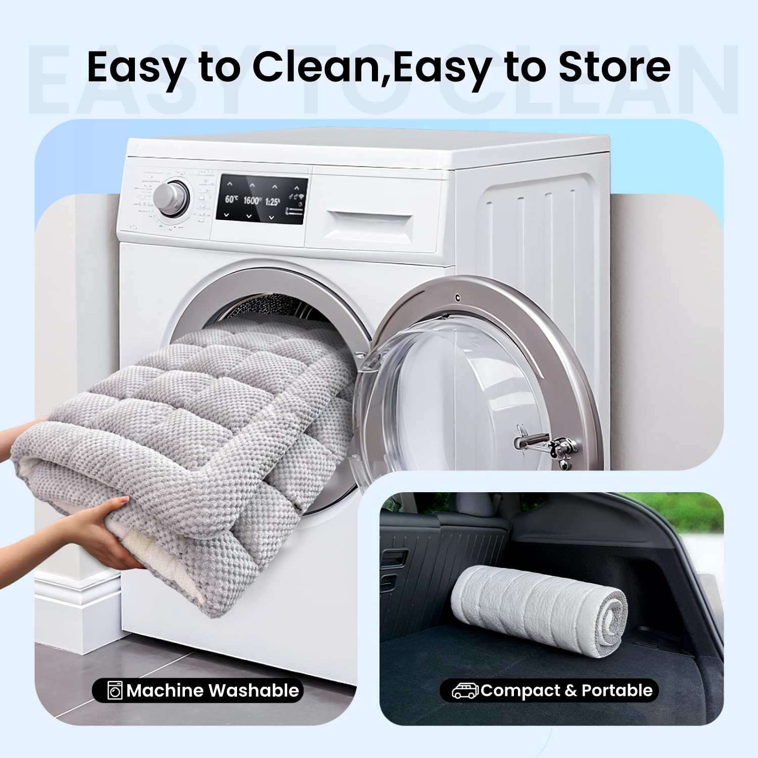 REEVAA Dog Bed Mat lightweight and portable for camping or home use