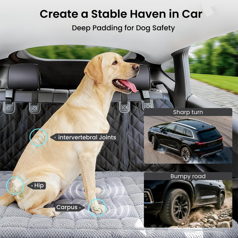 REEVAA Dog Bed Mat raised-edges provide secure snuggle during rides
