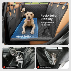 REEVAA dog car seat cover hammock extended to 25 inches for two large dogs