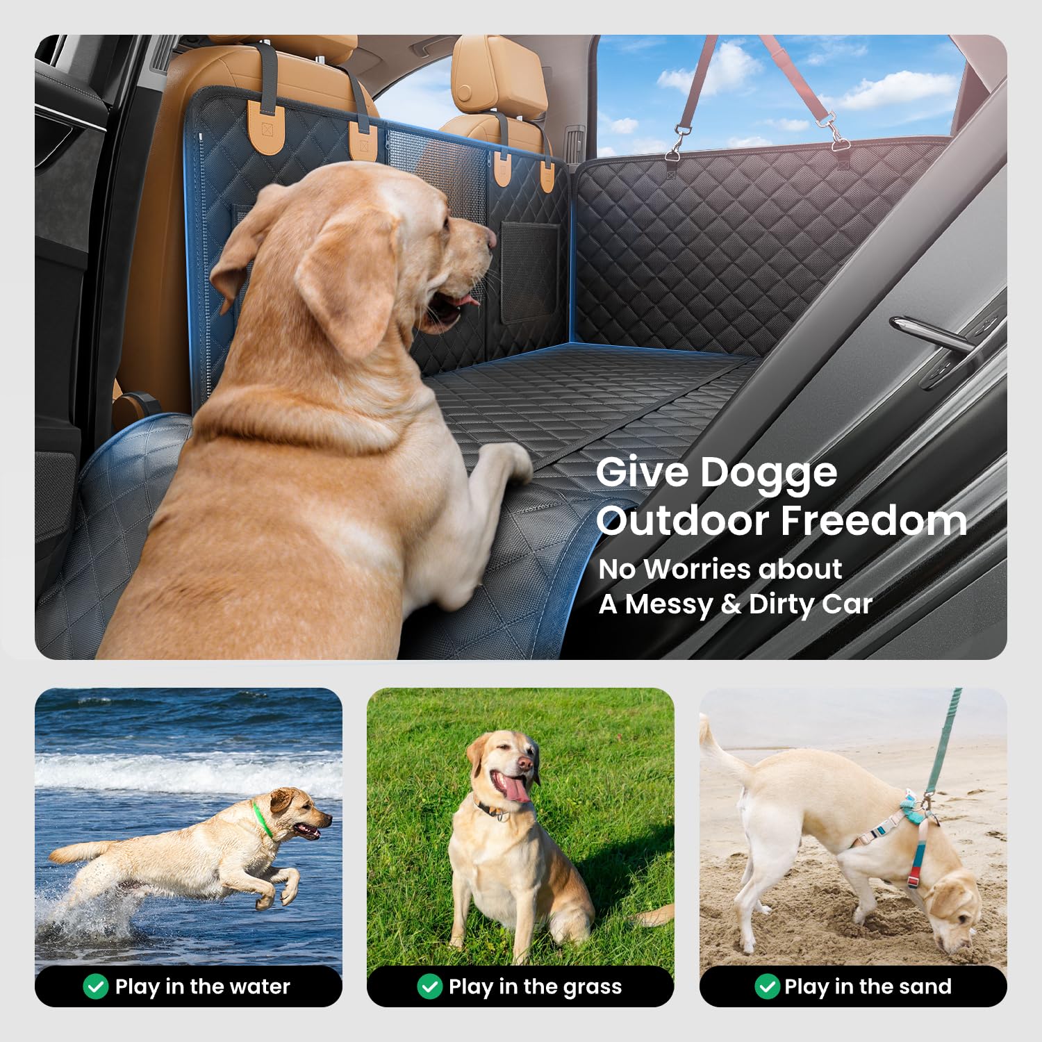 REEVAA 3cm plush padding adds soft comfort for road trips