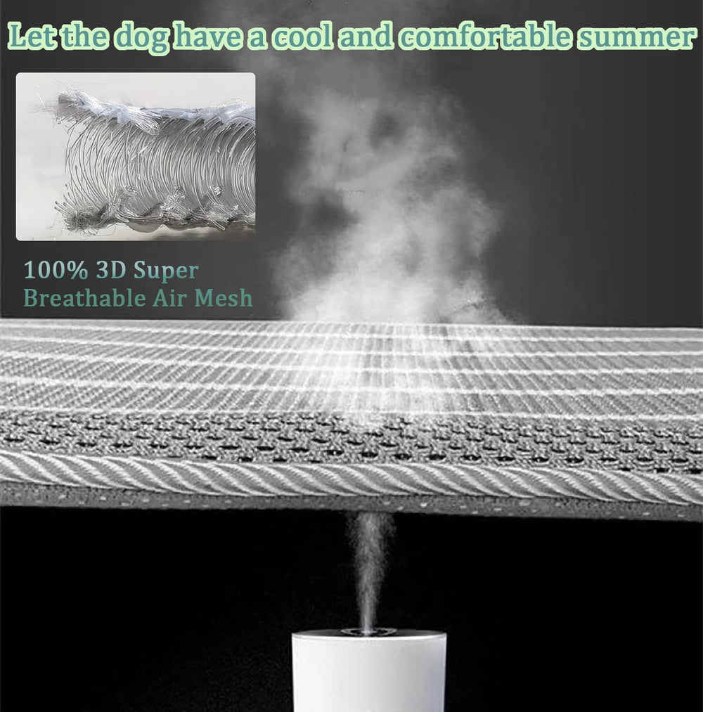 REEZEIVI dog crate mat features non-slip bottom for stable resting.