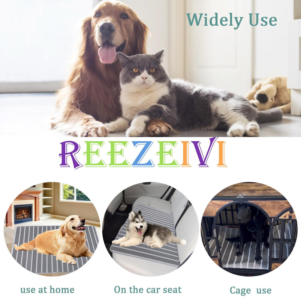 REEZEIVI 3D air mesh mat contours and recovers quickly for pets.