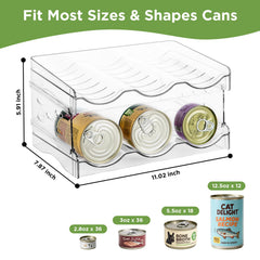 Reflying cat food can organizer clear acrylic highlights contents for easy scanning