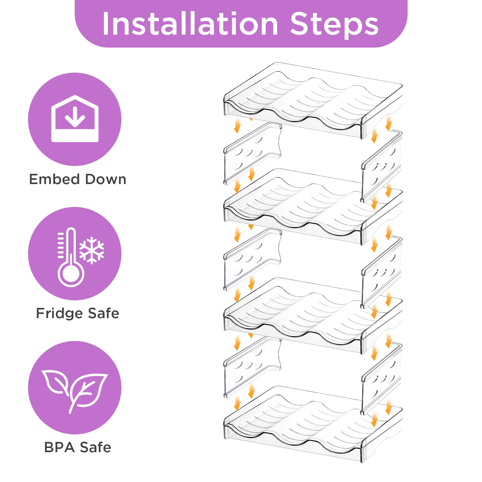 REFLYING cat food can organizer refrigerator fit shows versatile placement beside shelves