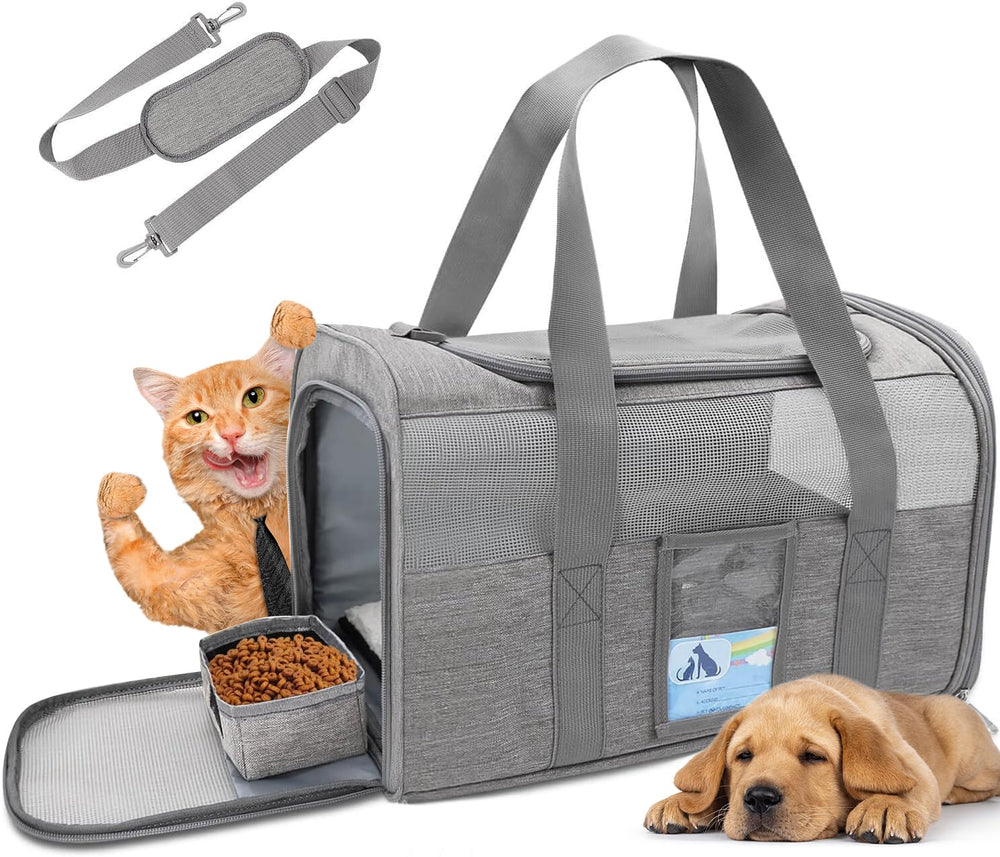 Refrze cat carrier shows 4-side mesh windows for airflow.