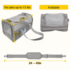 Refrze cat carrier uses durable Oxford fabric for long-lasting travel.
