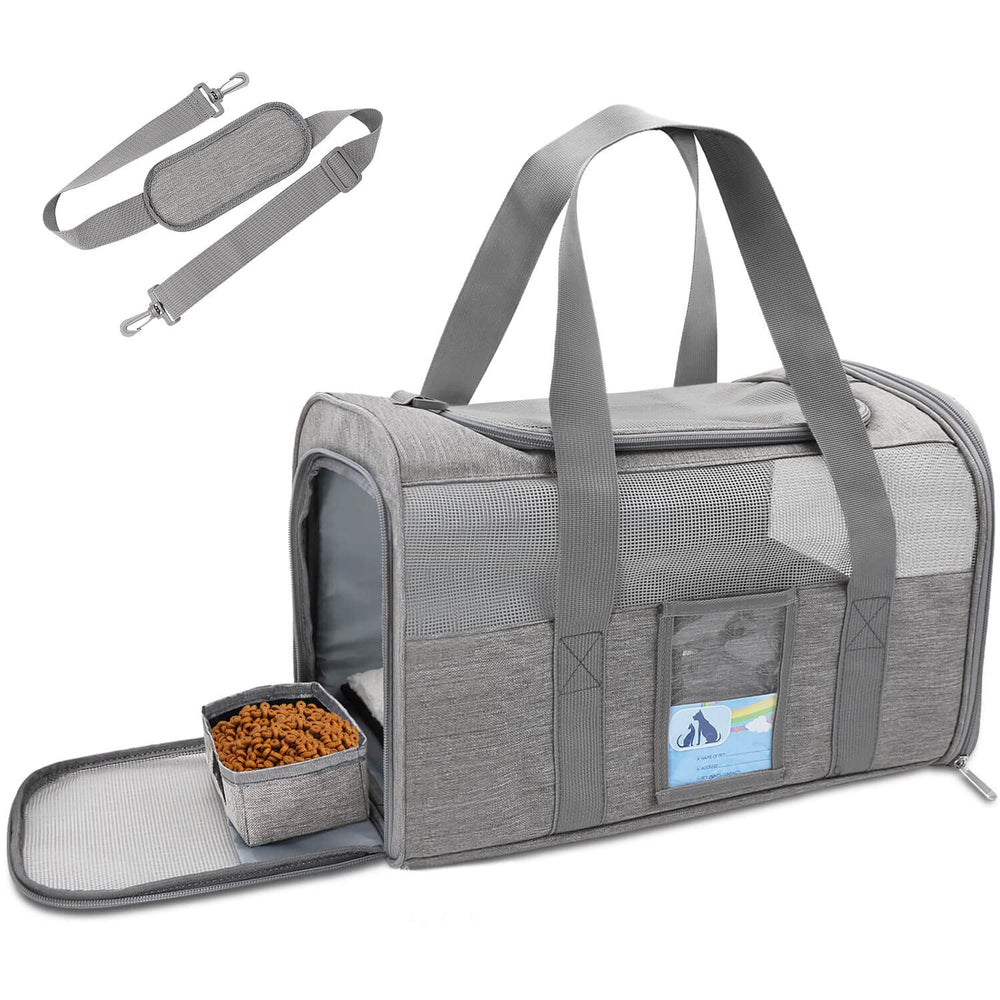 Refrze cat carrier doubles as a soft tote for easy transport.