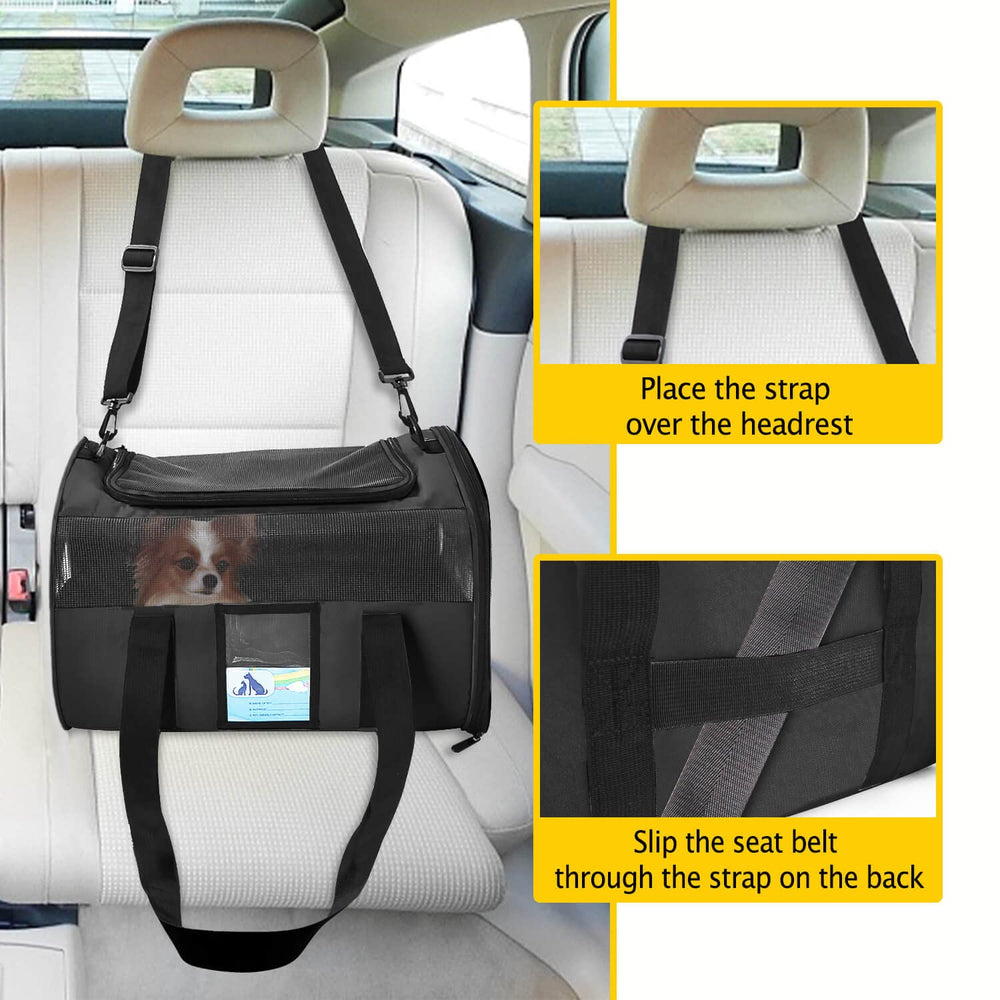 Refrze pet carrier foldable-portable design folds flat for easy storage