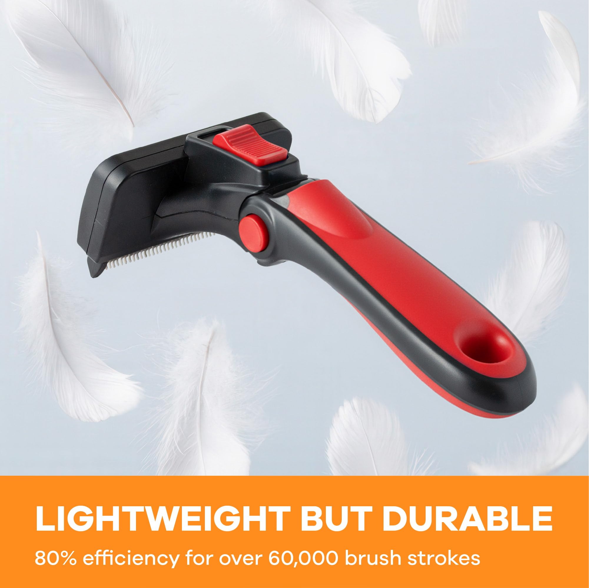 Refuresh Deshedding Brush compact-storage image highlighting space-saving design.