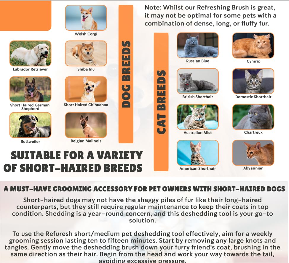 Refuresh Deshedding Slicker Brush cleaning session demonstrates simple head detachment for mess-free cleanup.