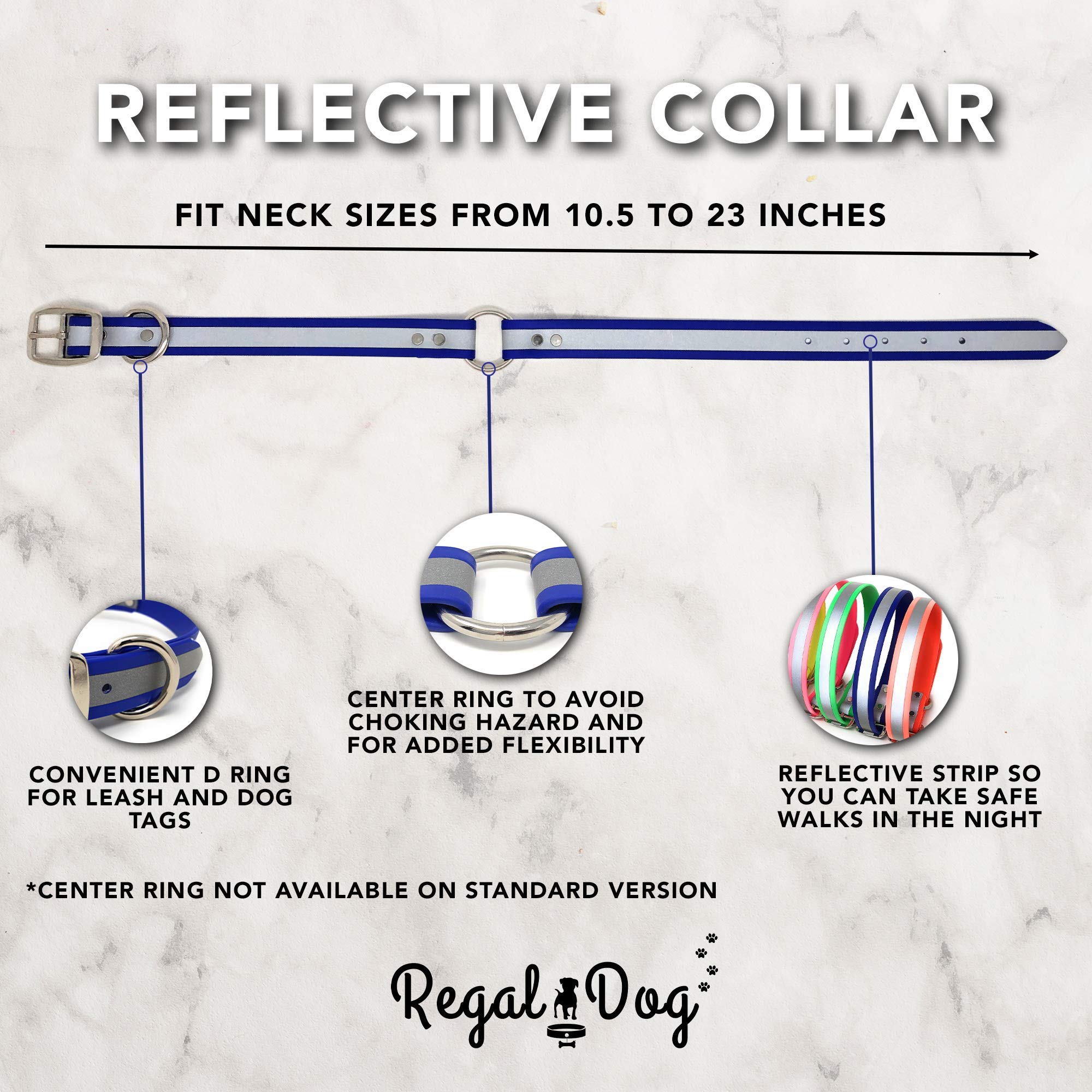 Regal Dog Products D-ring closeup emphasizing secure leash attachment