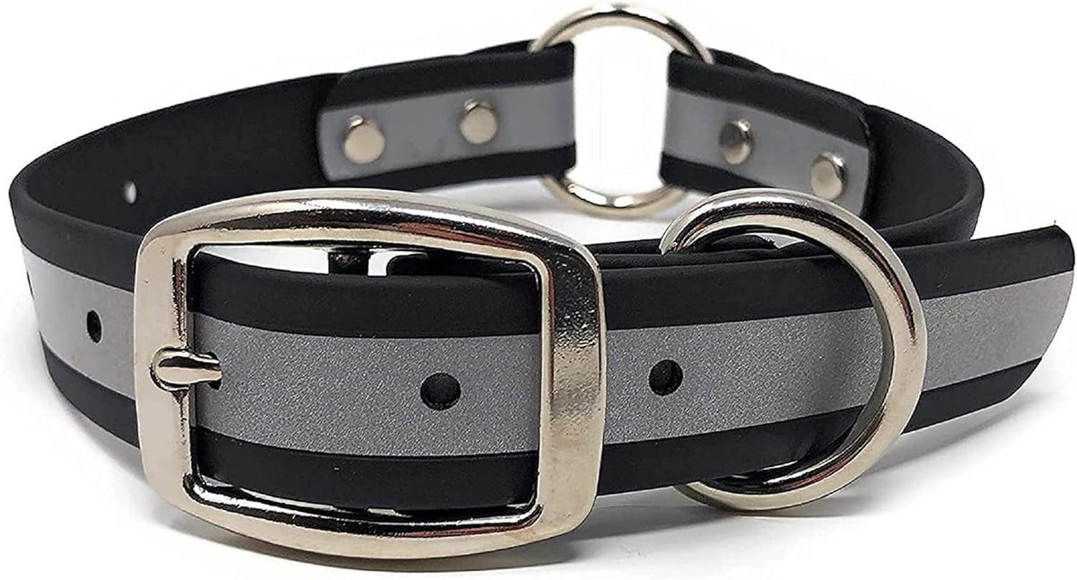 Regal Dog Products packaging photo of the reflective collar ready for use for safe evening walks