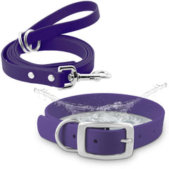 Regal Dog Products medium purple waterproof collar front view; suitable for all sizes