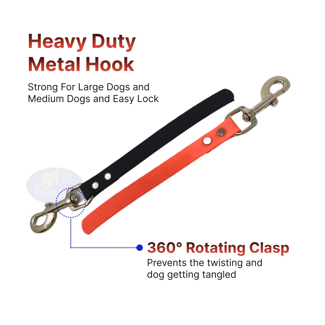 Regal Dog Products training tab leash 12-inch orange supports focused recall.