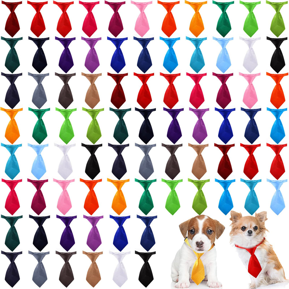 Reginary 78-piece dog ties set pack in vibrant colors for versatile pet styling