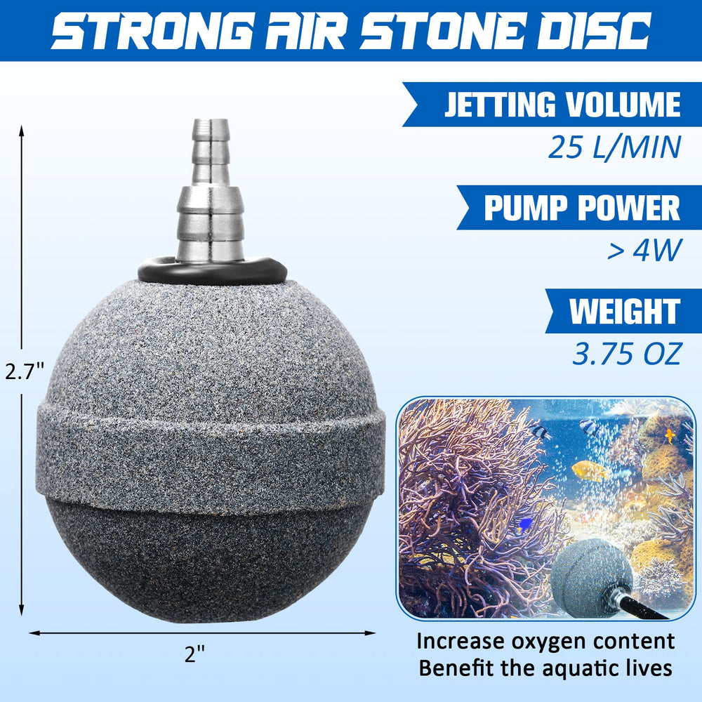 Reginary dense-bubble air stone demonstrates aeration for fish tanks and hydroponics.