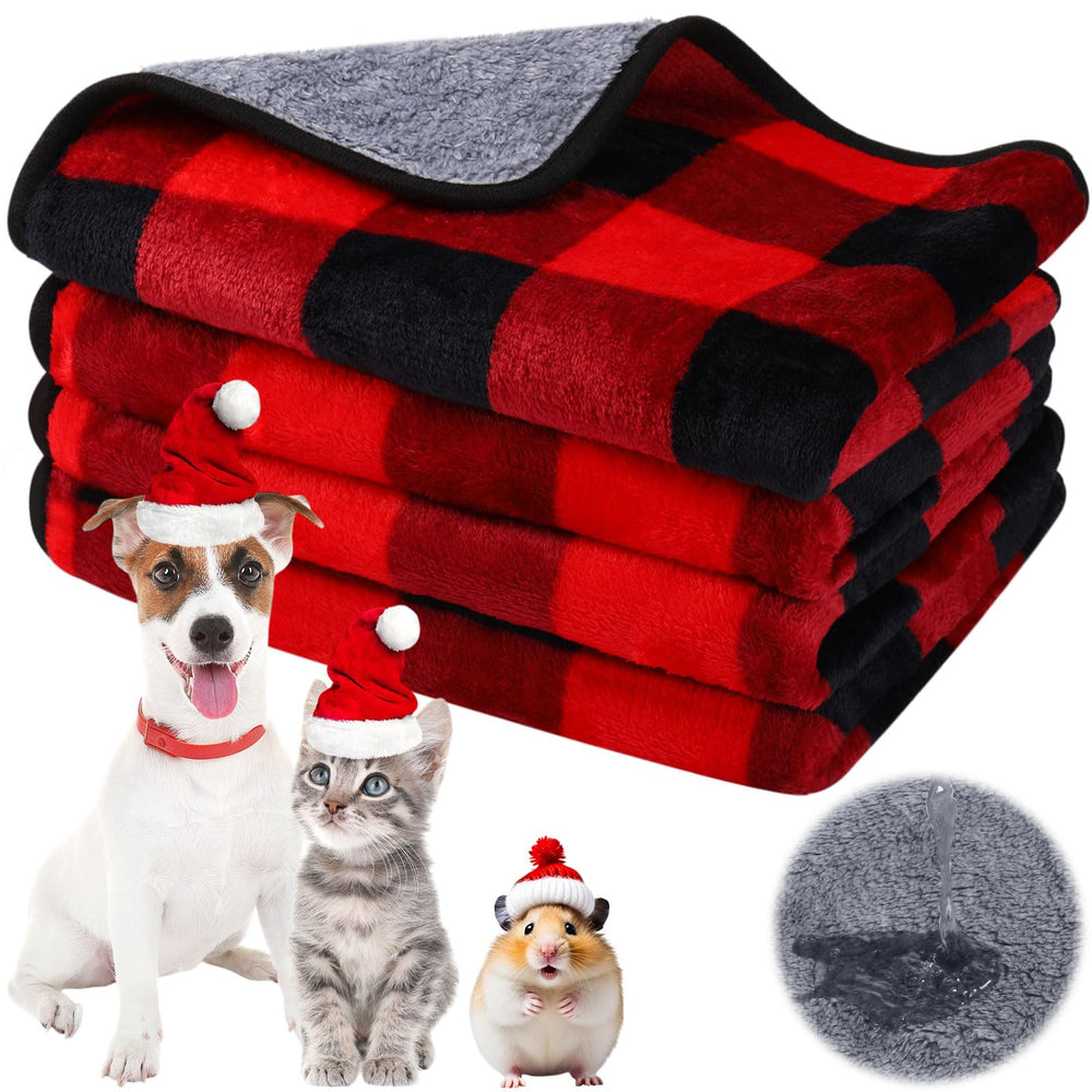 Reginary Christmas plaid guinea pig blanket provides cozy warmth