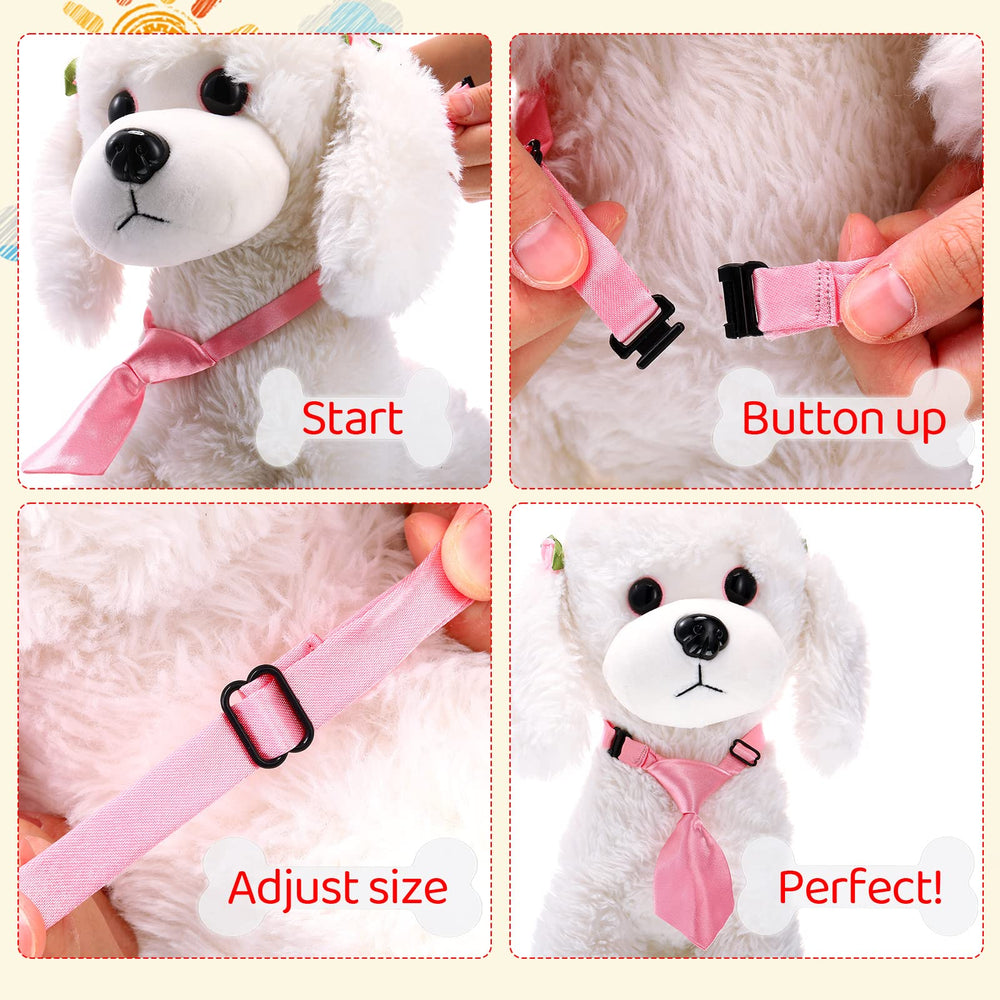 Reginary different color pet ties on pet illustrate varied fashion options