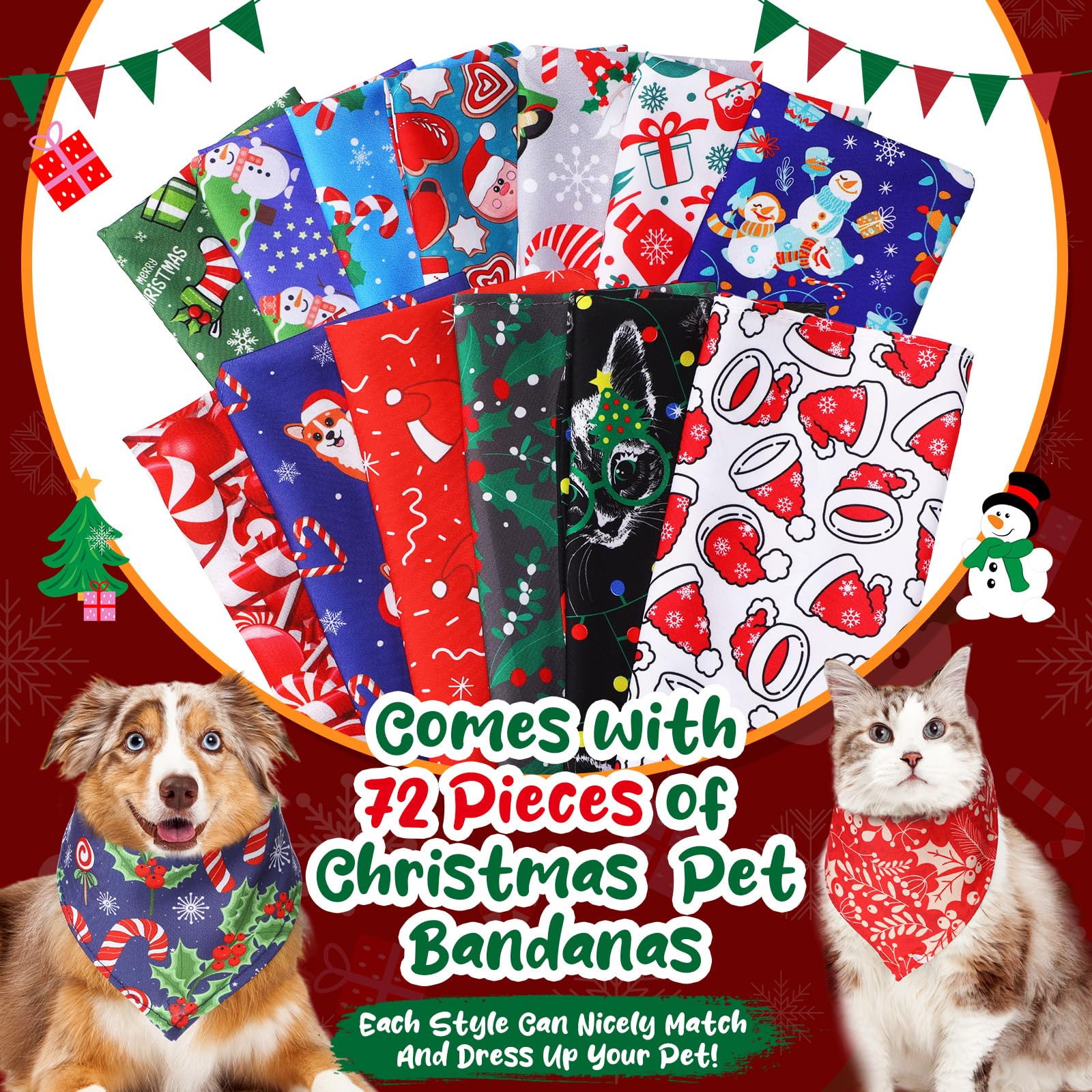 Reginary dog bandana made from washable polyester for easy cleaning after play.