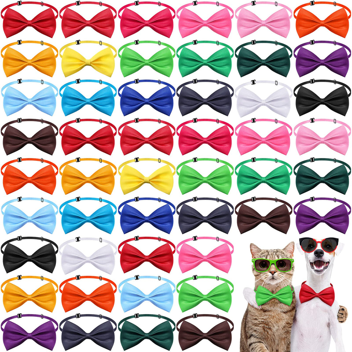 Reginary dog bow tie collection—vibrant colors for festive pet styling and easy coordination.