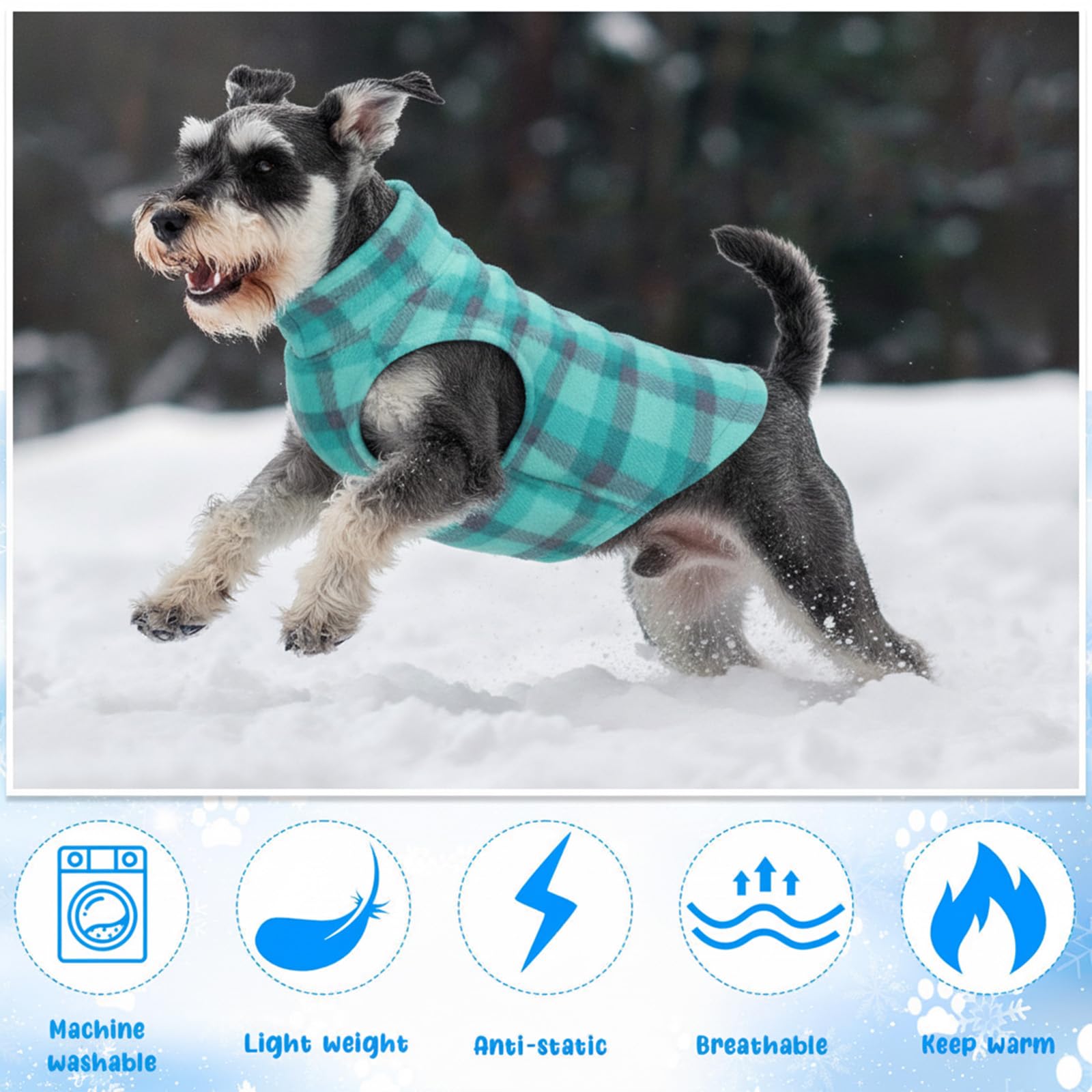 Reginary large dog sweater patterned vest back view emphasizes versatility.