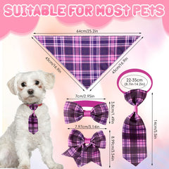 Reginary plaid dog bow tie adds festive flair for photos and events