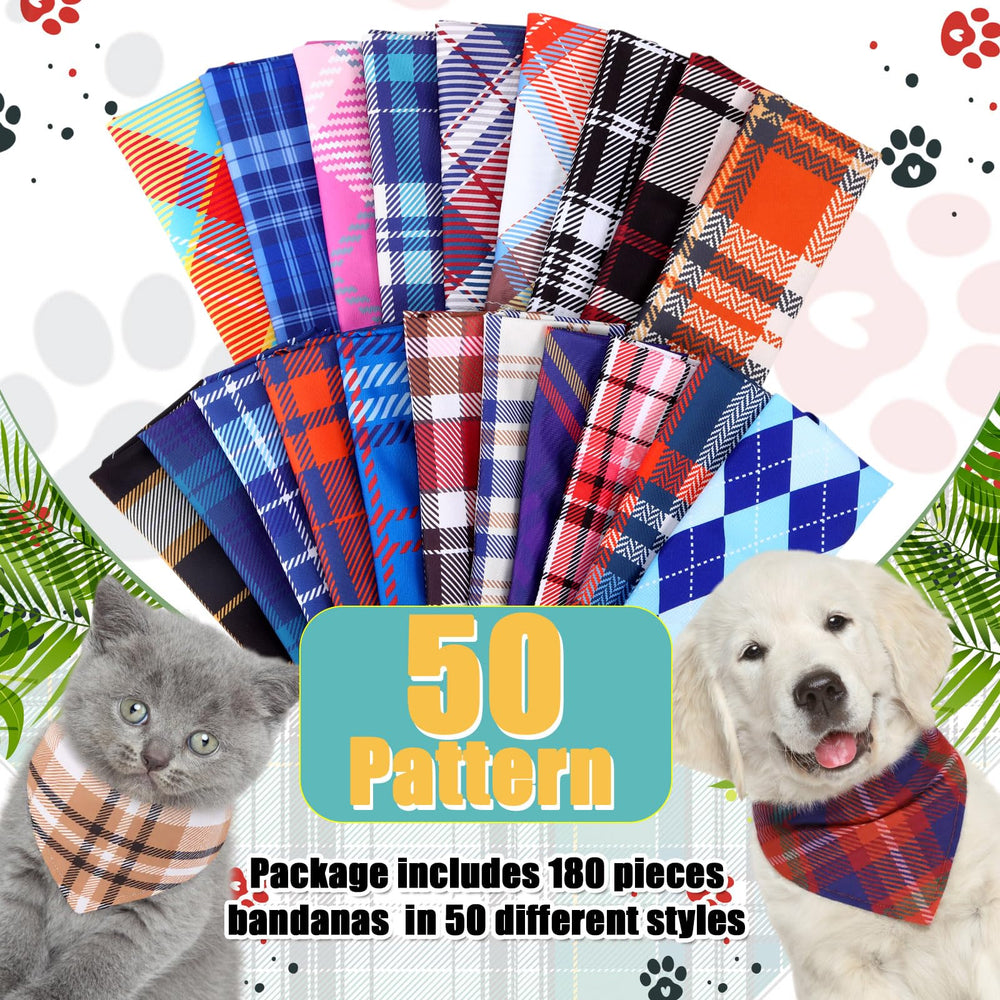 Reginary plaid triangle bandanas closeup print highlighting durable polyester colors