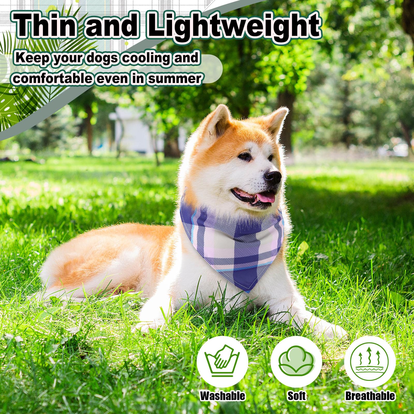 Reginary polyester dog bandanas are washable and long-lasting