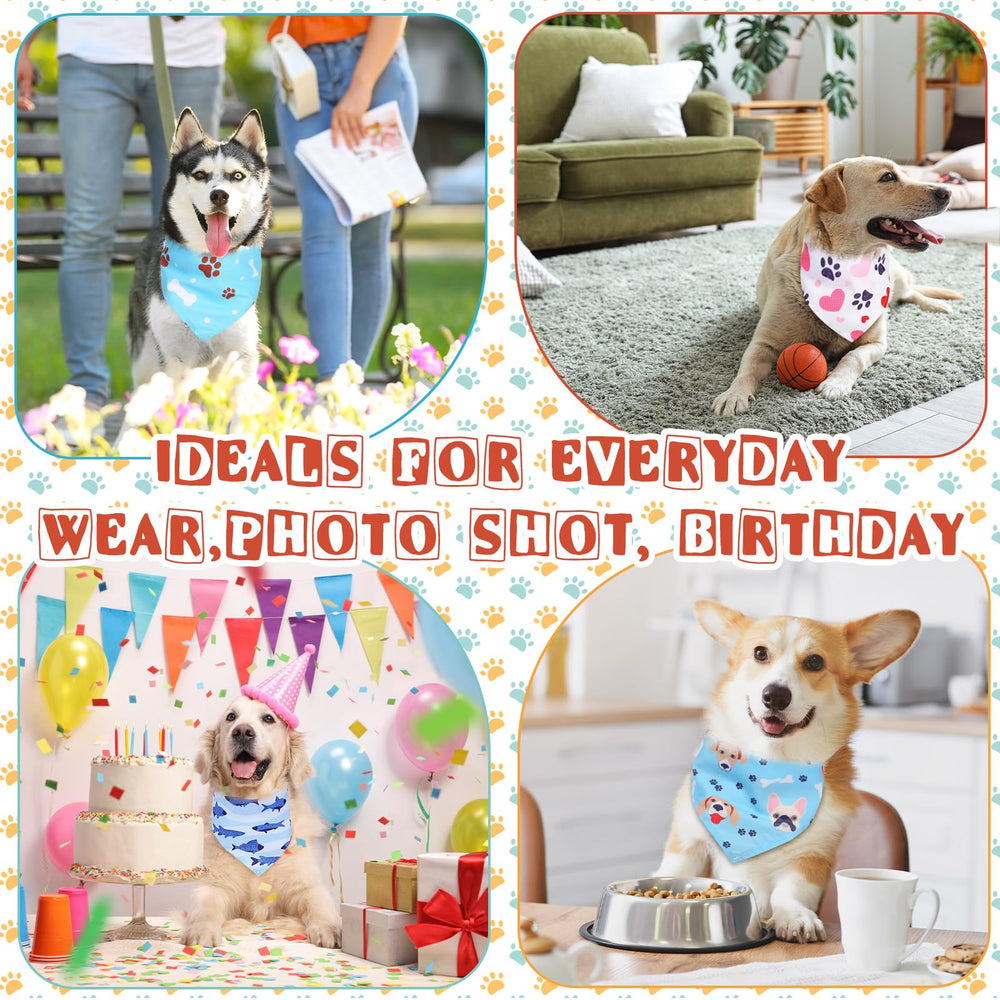 Reginary Valentine-pattern dog bandana adds festive look for parties