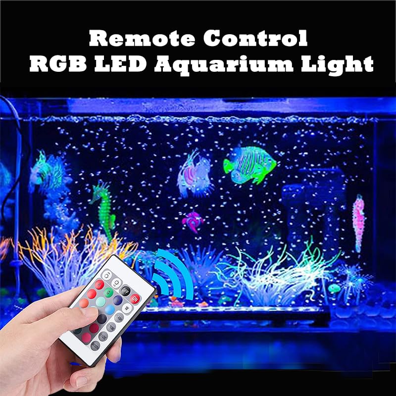 REIRQIE LED aquarium lights IP68 waterproof design for submersion in the tank.