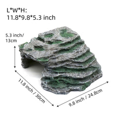 relaqcc Large Reptile Hide shale scape basking-platform offers sunning perch