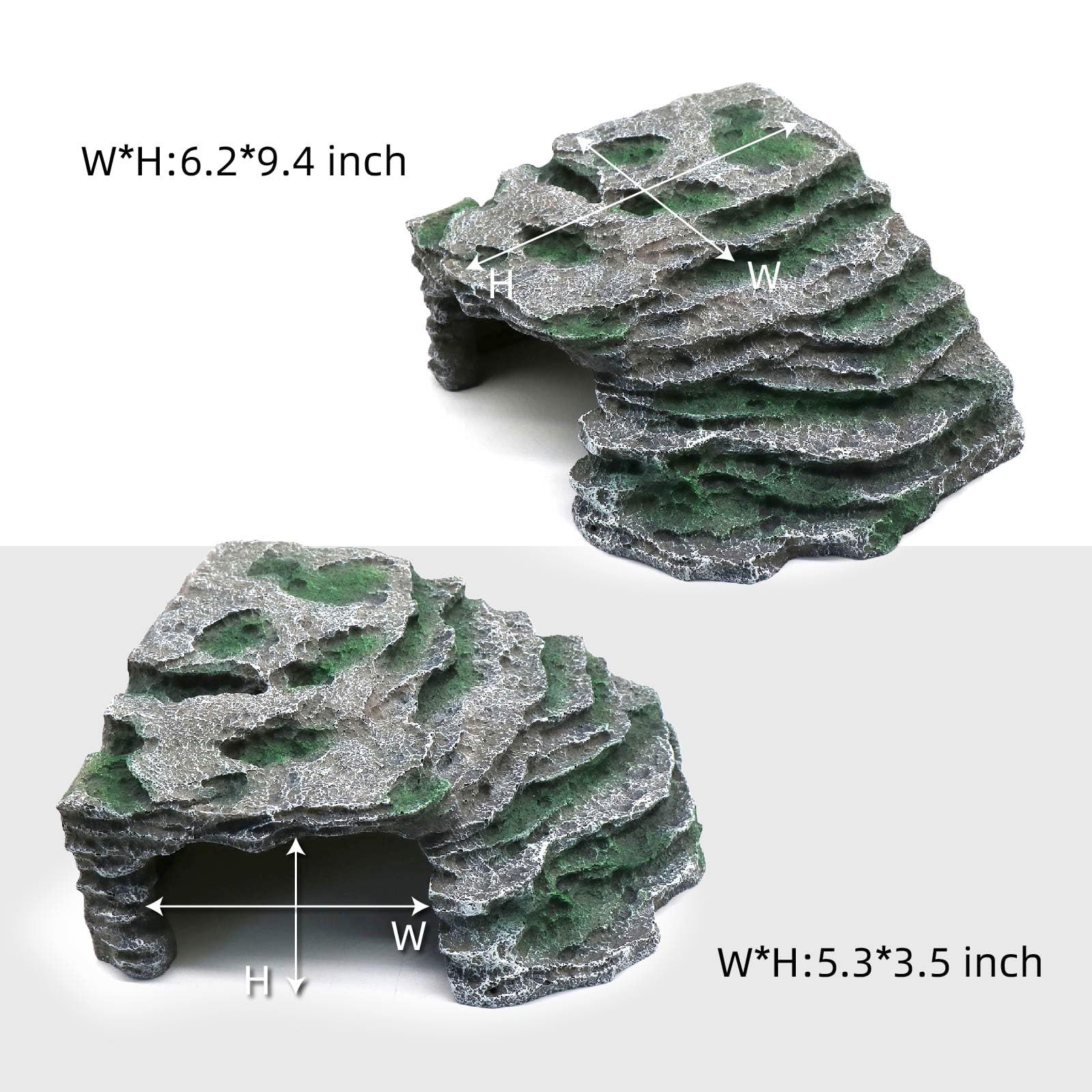 relaqcc Large Reptile Hide shale scape cave-den safe retreat for beardies