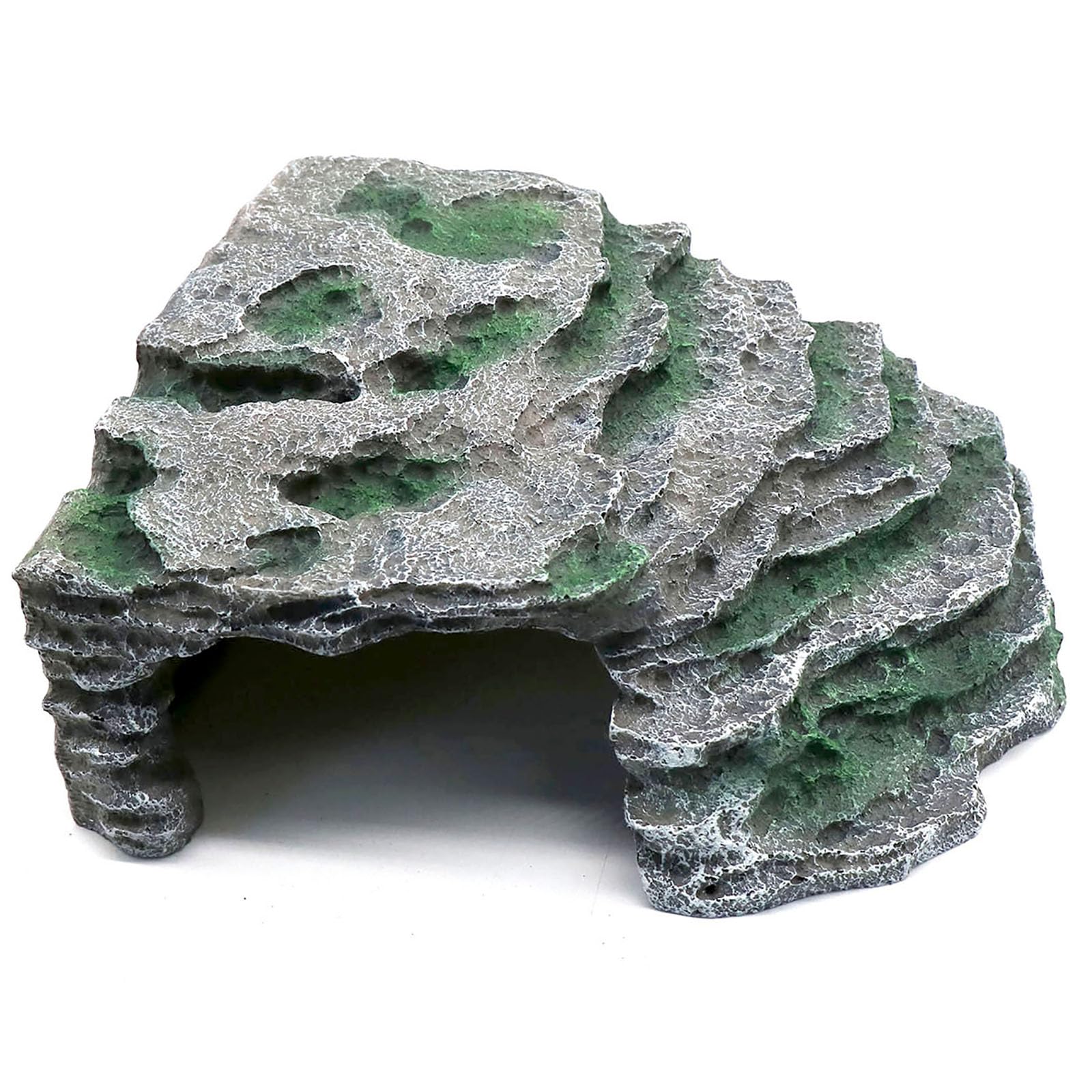 relaqcc Large Reptile Hide shale scape entrance demonstrates secure den and basking option