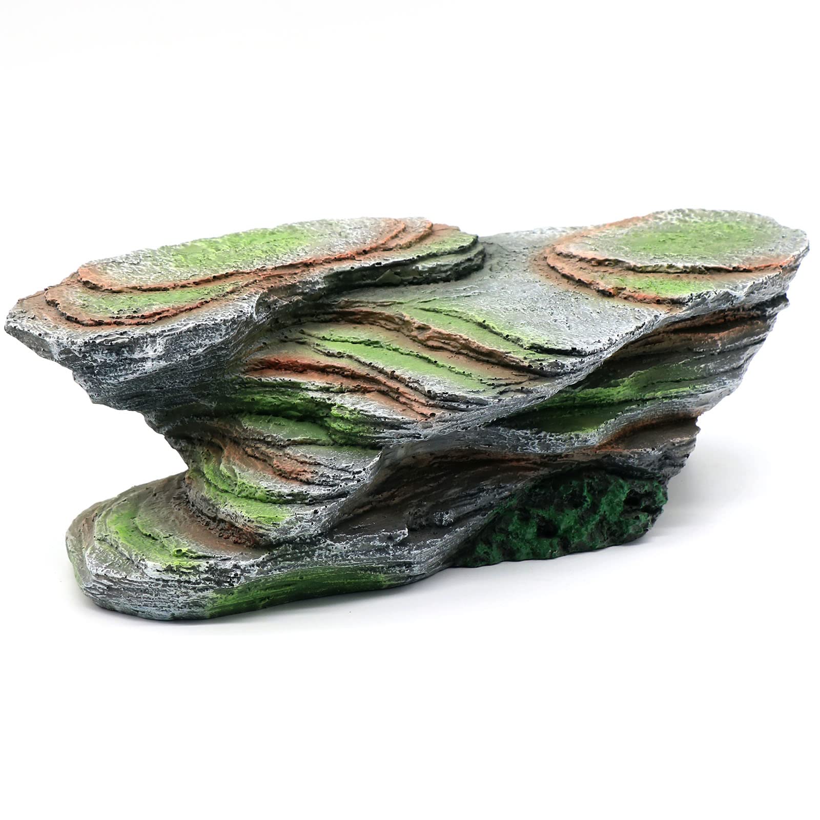 relaqcc Reptile Resting Terrace inside-tank setup with a durable, non-floating base.