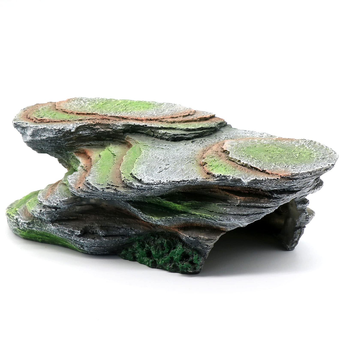 relaqcc Reptile Resting Terrace platform closeup offers a natural basking perch for reptiles.