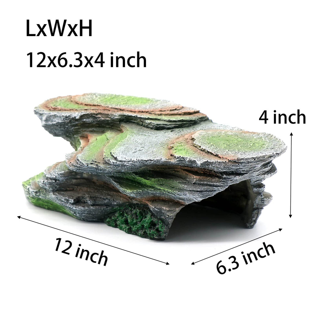 relaqcc Reptile Resting Terrace sunbathing platform facilitates warm basking in a terrarium.