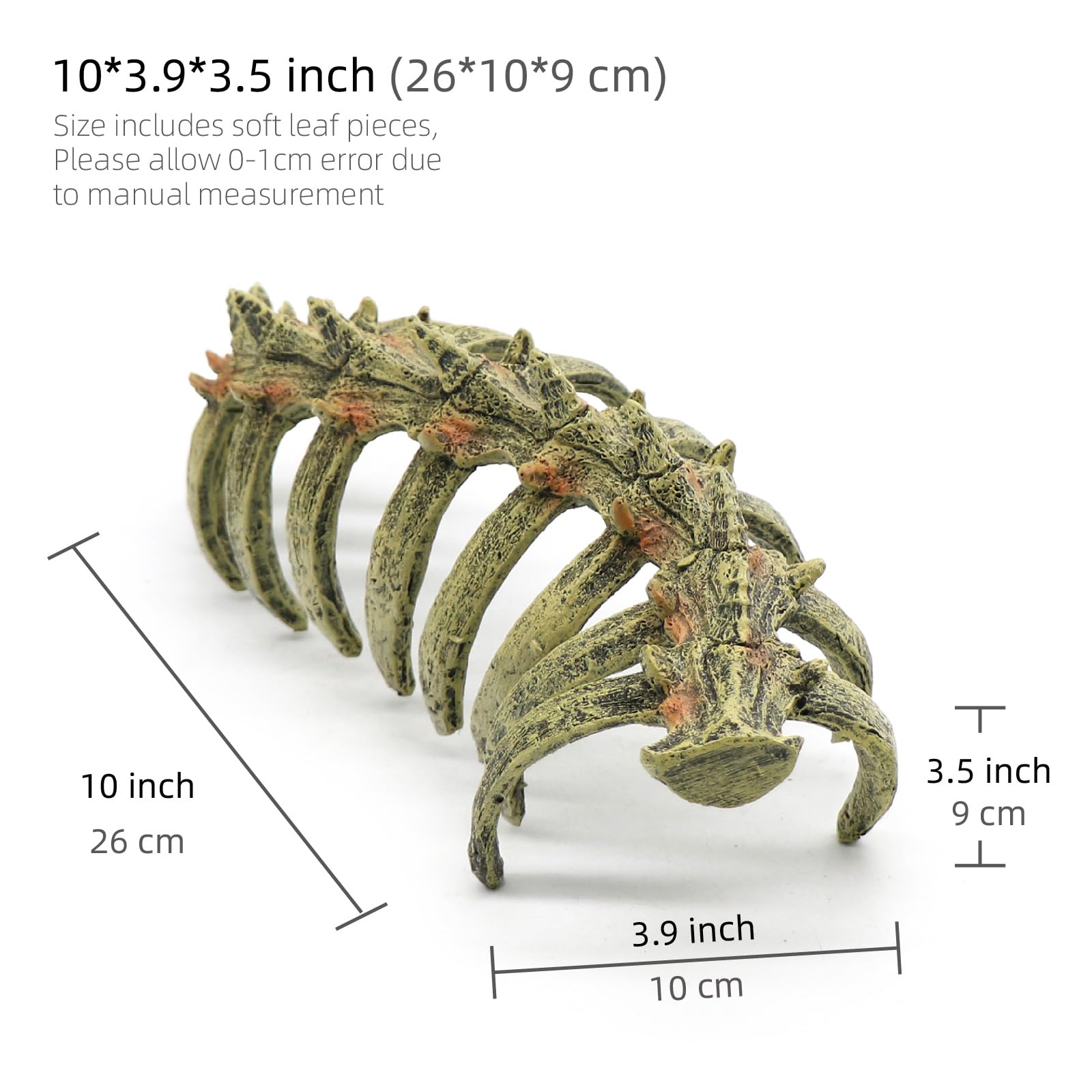 relaqcc skull ornament trunk cave for fish to swim through and rest