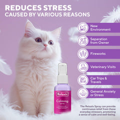 Relaxivet aplicacion sobre cama y cobija para tranquilidad del gato