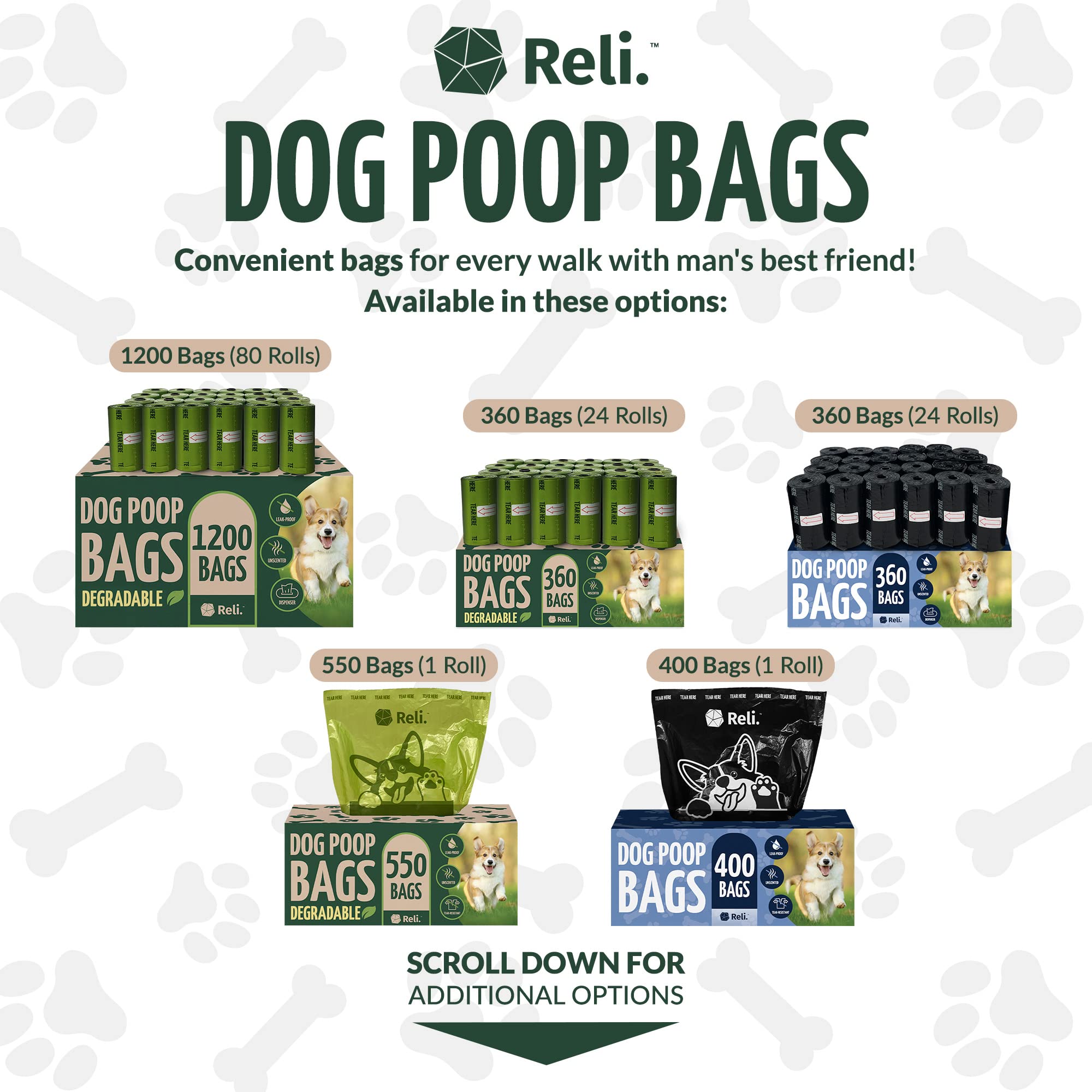 Reli perforated-edge bags allow quick tearing for fast use