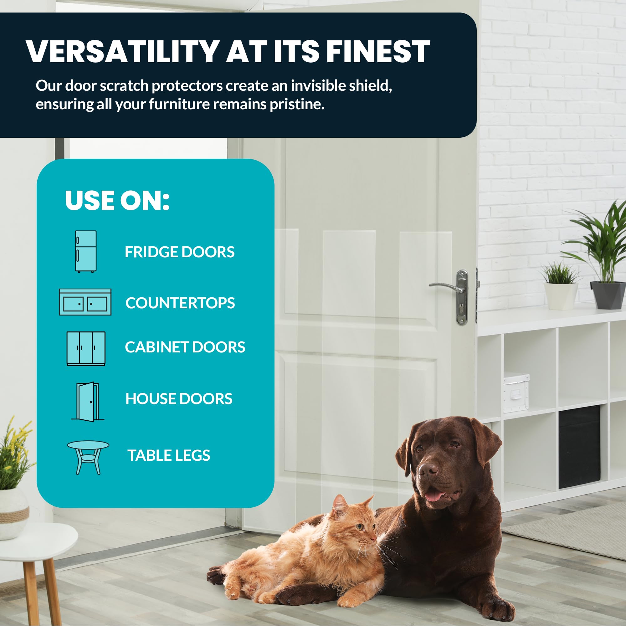 Reli pet-scratch-shield 40x8 keeps doors looking new despite pets.