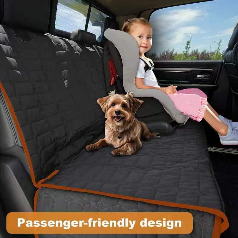 Reliadura dog seat cover close-up shows non-slip backing keeps mats in place.