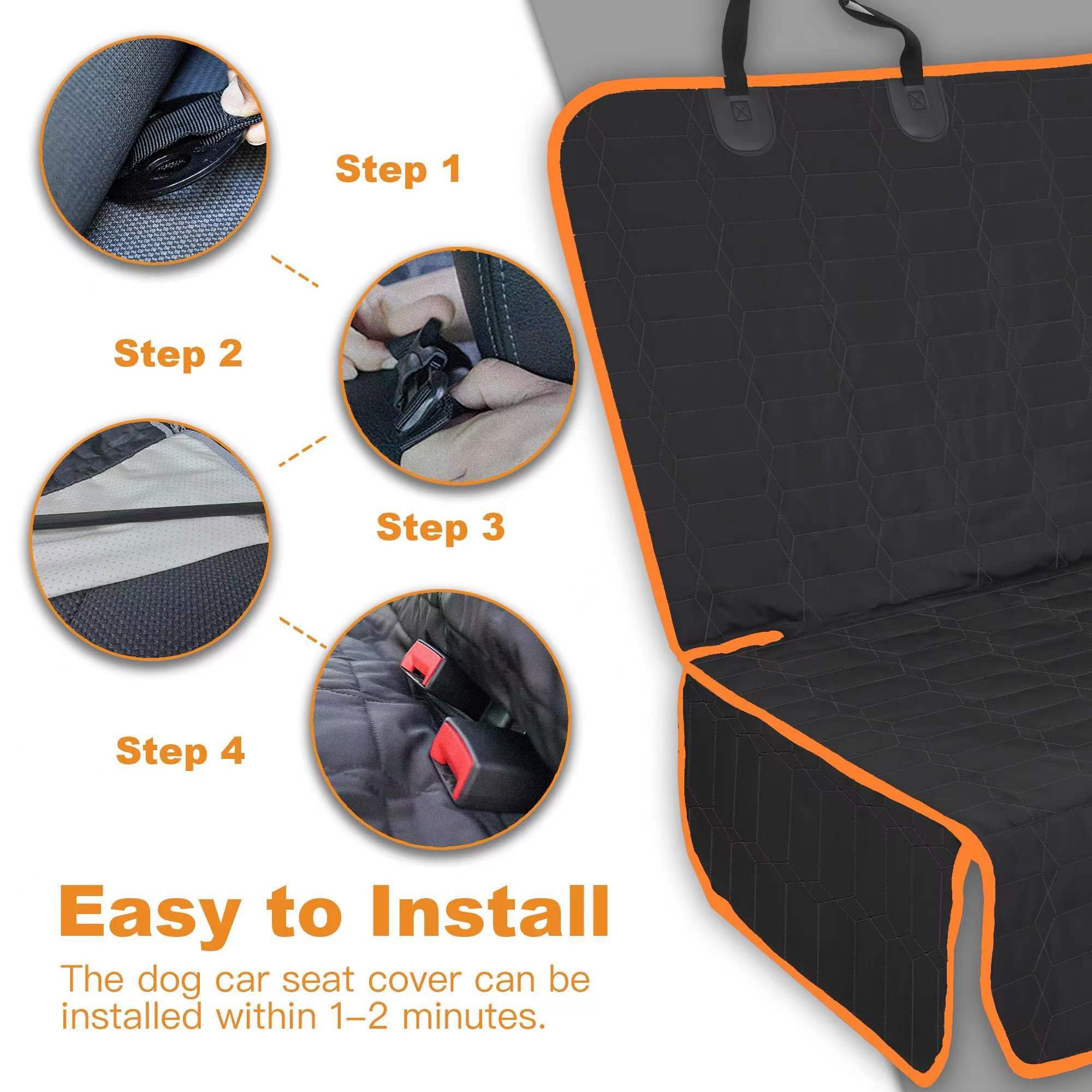 Reliadura dog car seat cover anti-slip backing keeps the seat stable during bumpy drives.