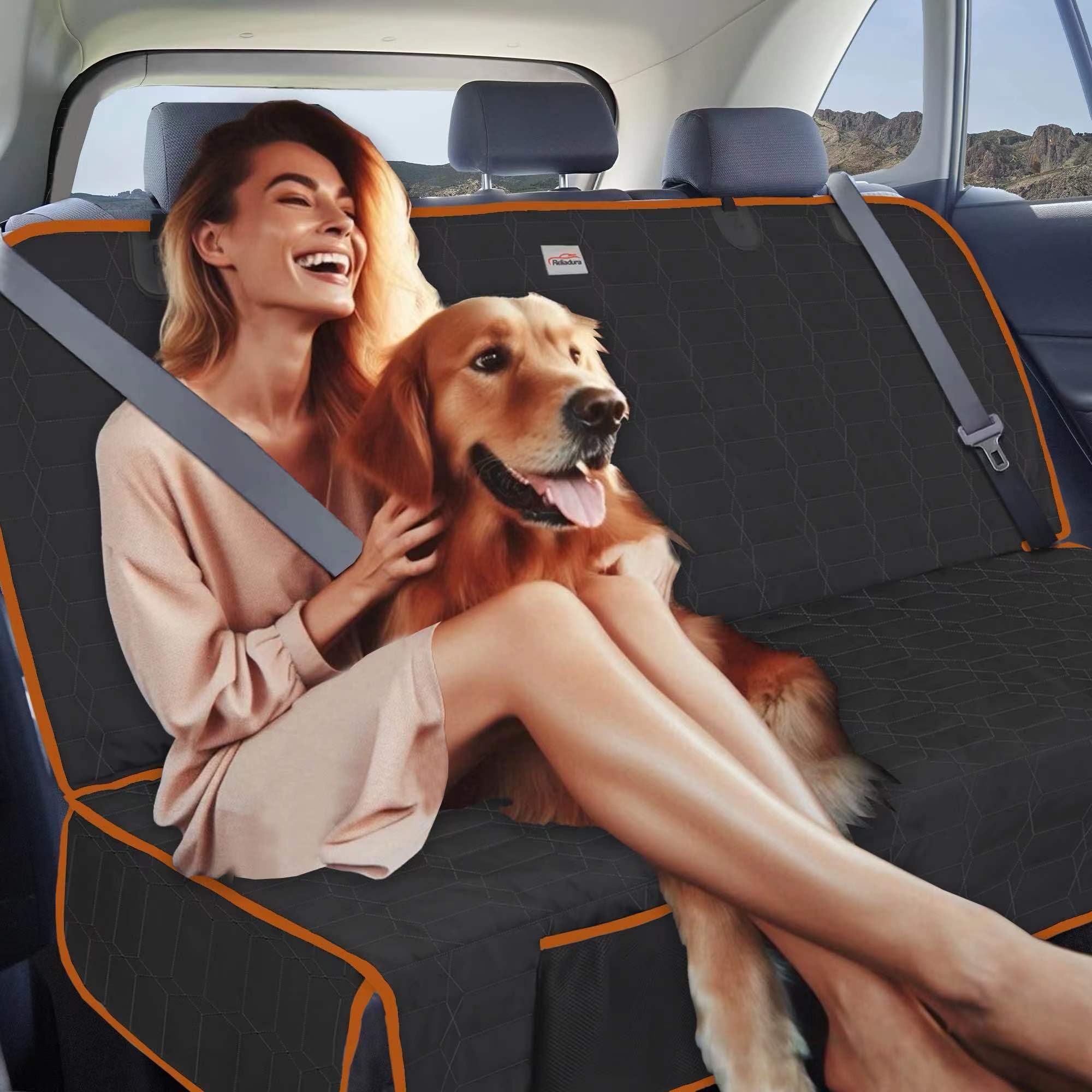 Reliadura dog seat cover washable fits SUVs and cars.