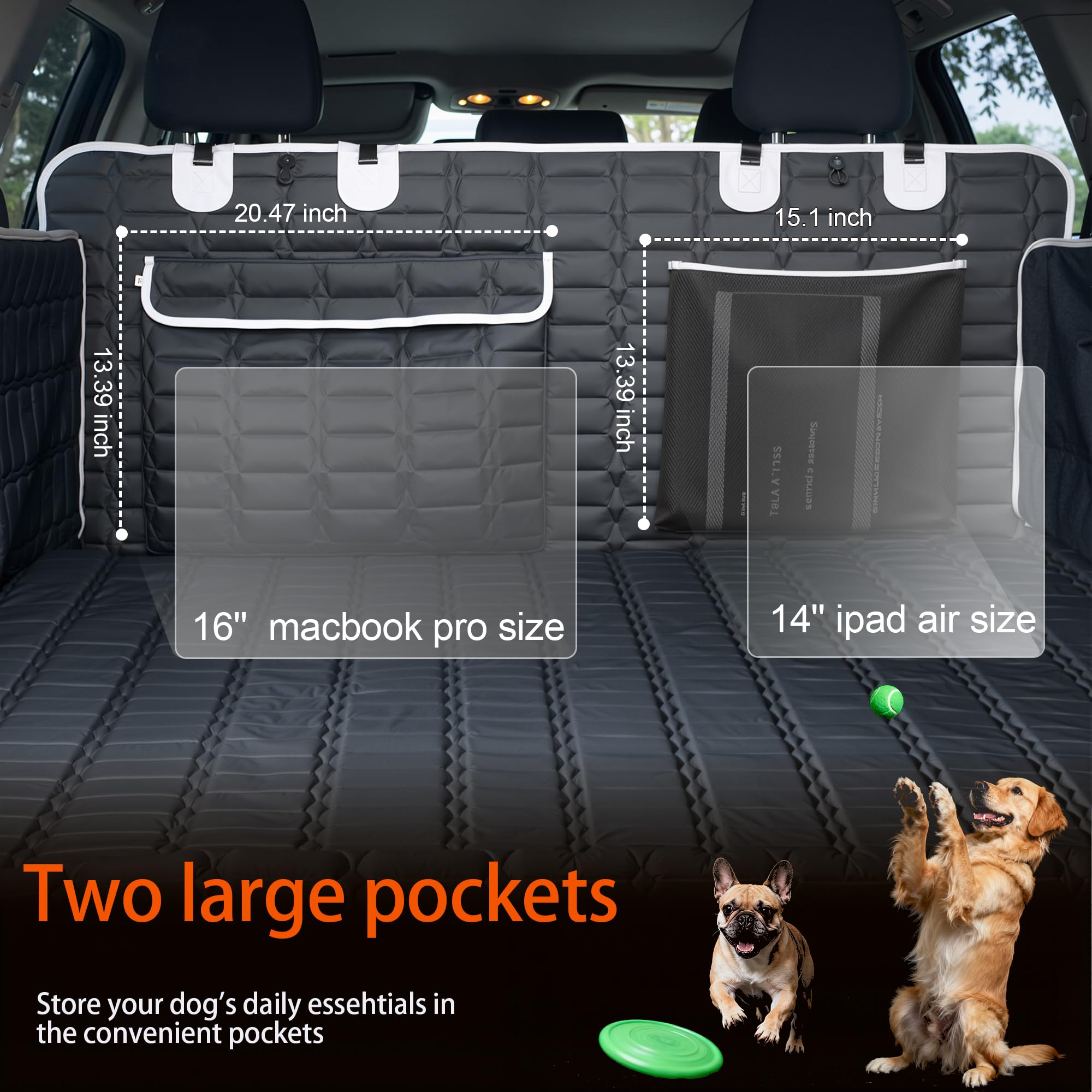 Reliadura SUV Cargo Liner bumper-flap protects bumper area during loading.