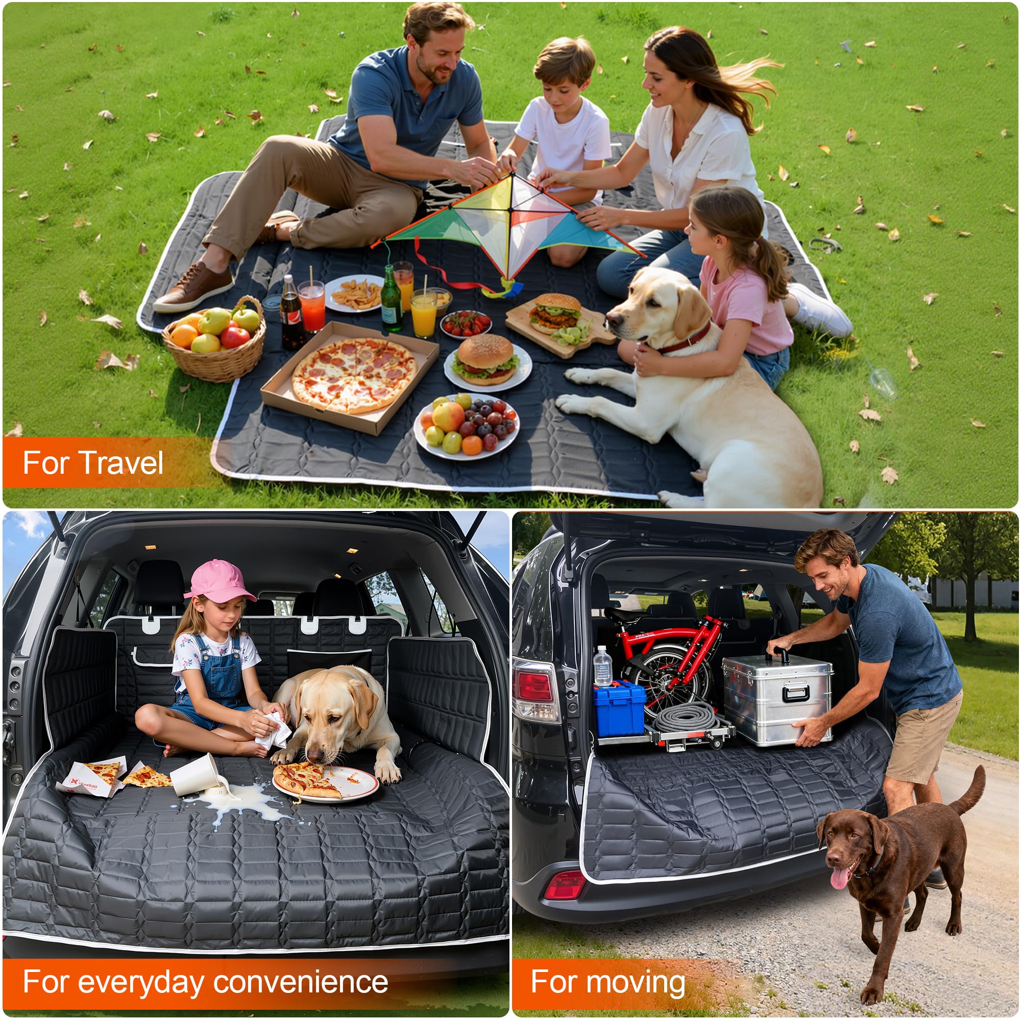 Reliadura SUV Cargo Liner easy-clean-fabric simplifies post-trip maintenance.